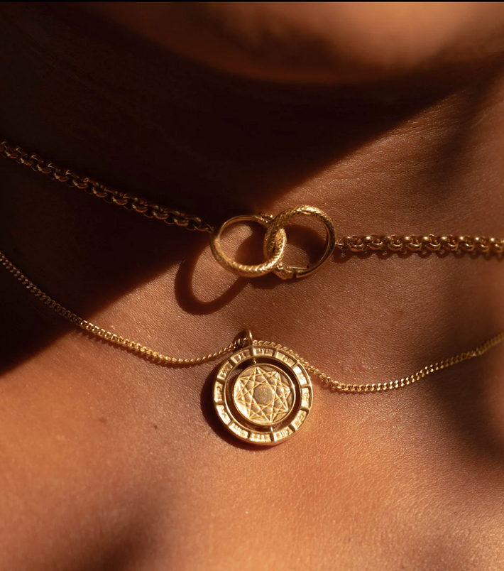 Ouroboros Chain Necklace Solid Gold