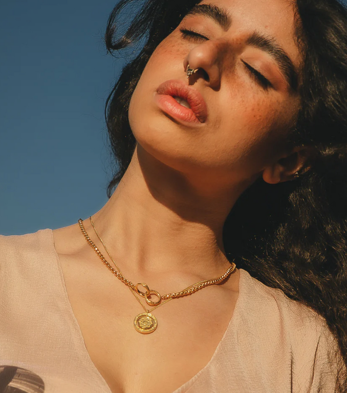 Ouroboros Chain Necklace Solid Gold