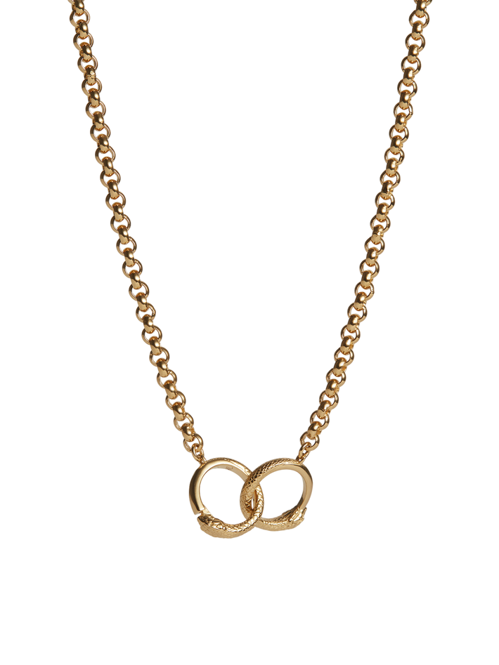 Ouroboros Chain Necklace Solid Gold