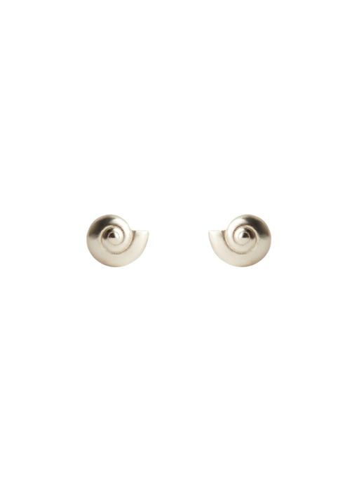 Inanna spiral stud earrings silver photo