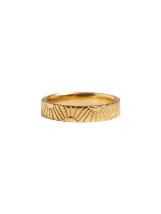 Sunrise ring solid gold photo