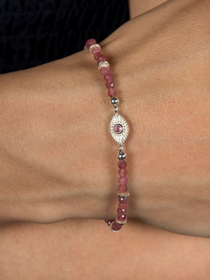 Rays of light bracelet tourmaline silver