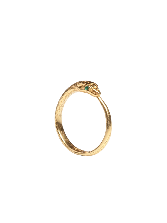 Ouroboros emerald snake ring by Rachel Entwistle | Finematter