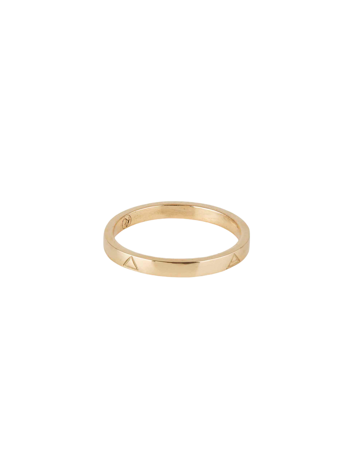 Solid gold four elements ring