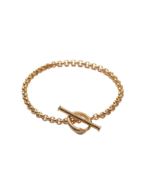 Ouroboros Chain Bracelet Solid Gold photo