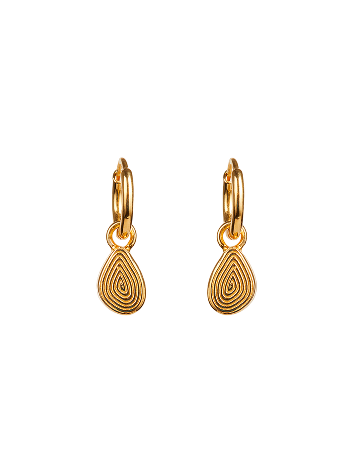 Apollo black onyx gold mini hoop earrings