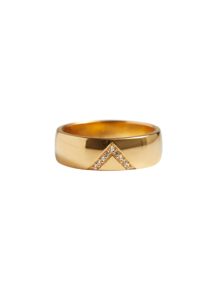 Zenith wide ring solid gold