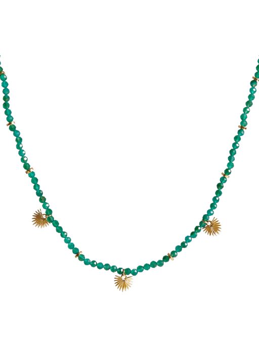 Ishtar necklace green onyx gold photo