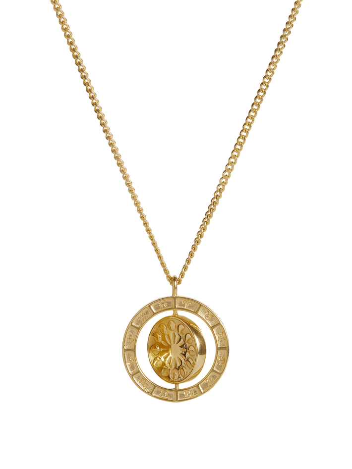 Mini Alchemist's Spinning Pendant In Solid Gold