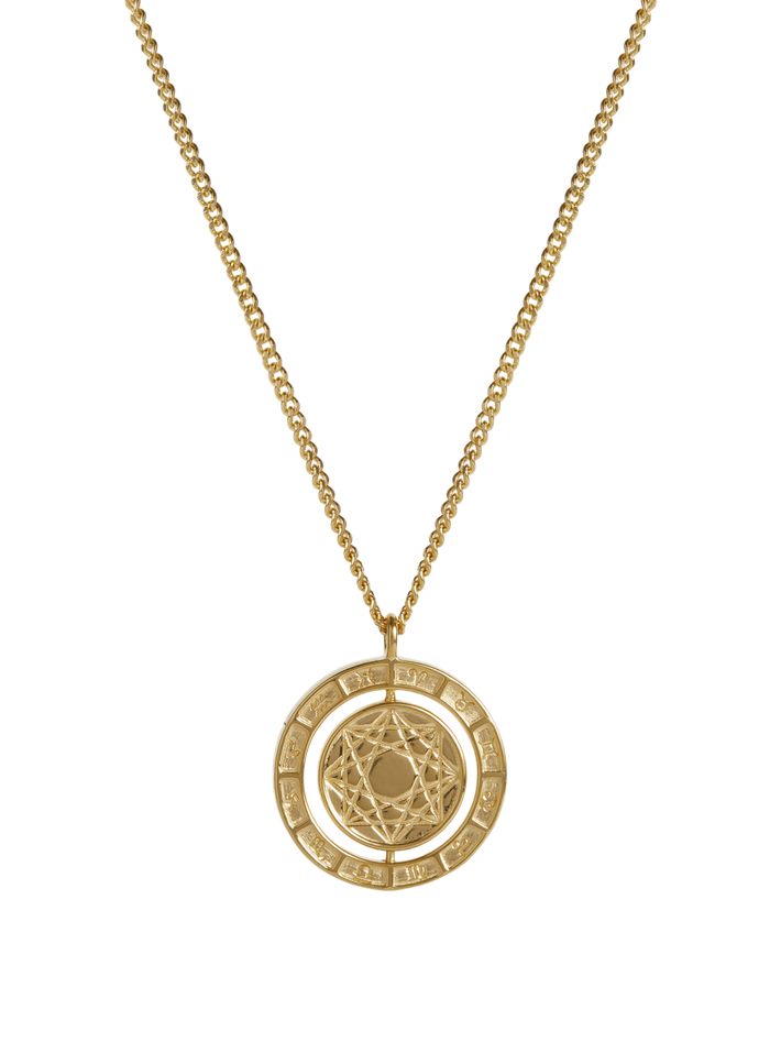 Mini Alchemist's Spinning Pendant In Solid Gold