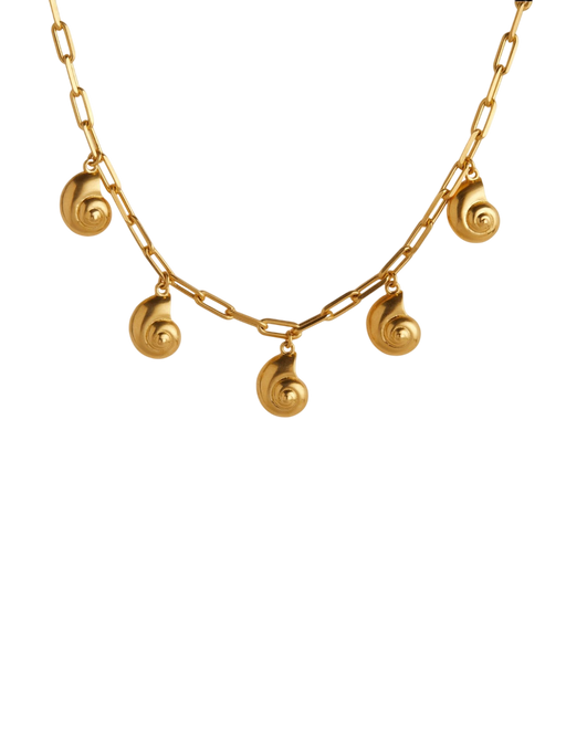 Inanna spiral charm necklace gold photo