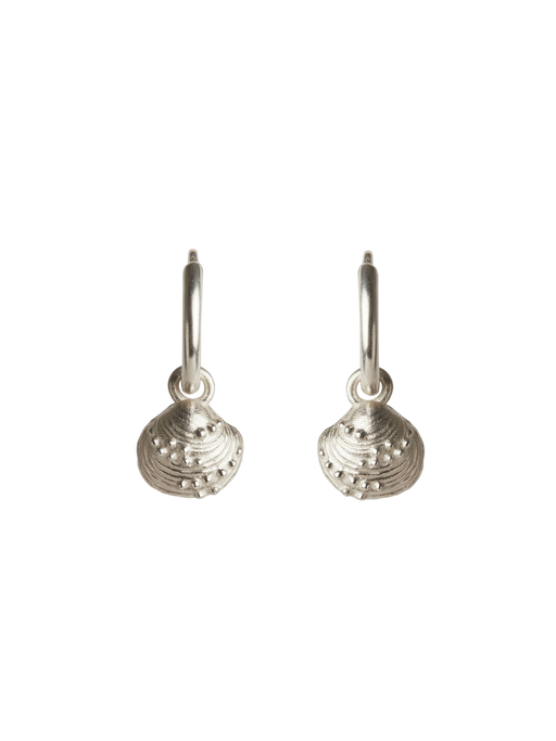 Inanna spiral mini hoop earrings silver photo
