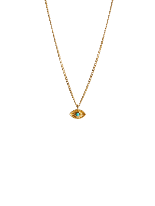 Mini rays of light necklace turquoise gold photo
