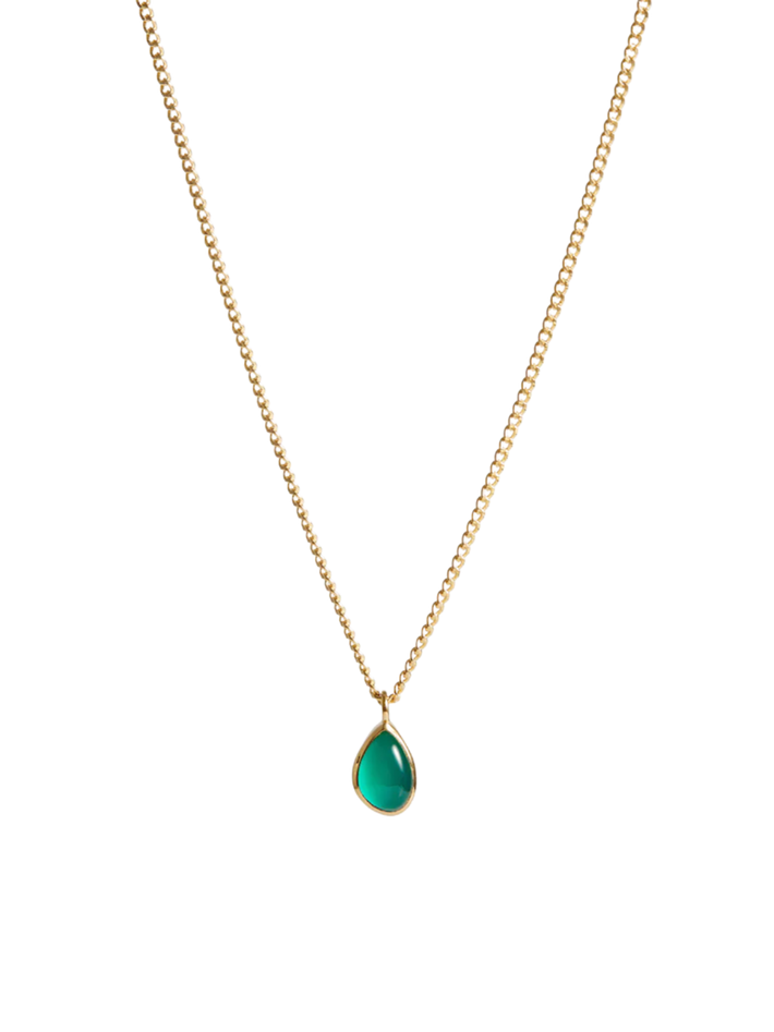 Apollo necklace green onyx gold