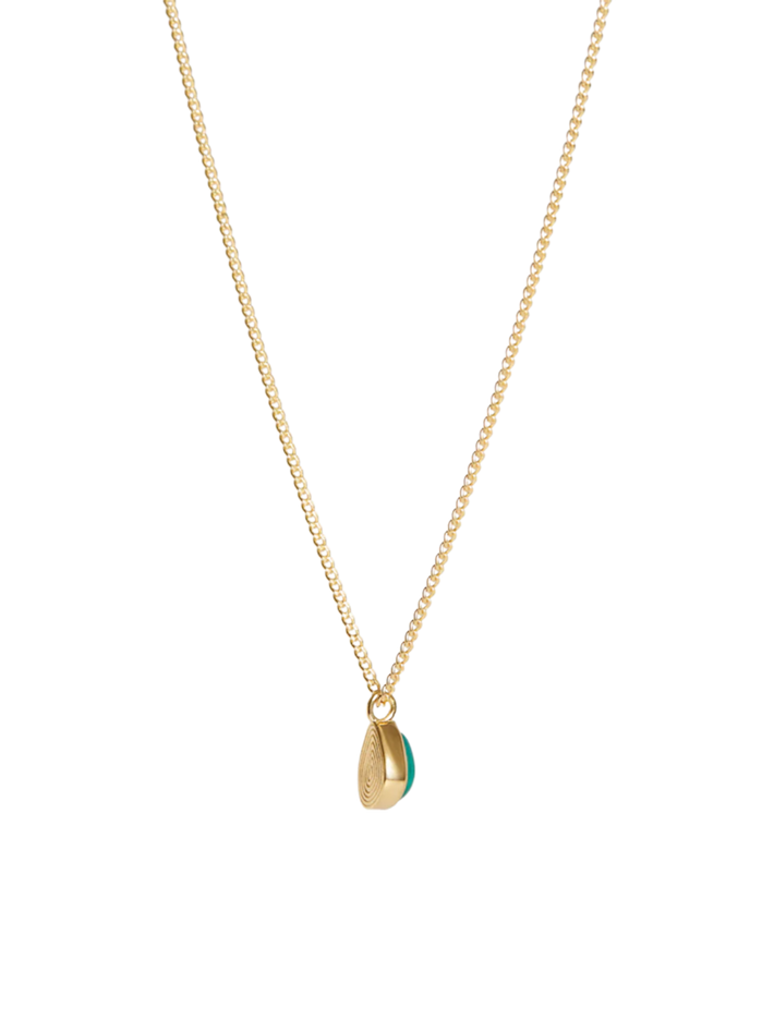 Apollo necklace green onyx gold