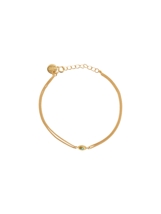 Rays of light mini bracelet turquoise gold photo