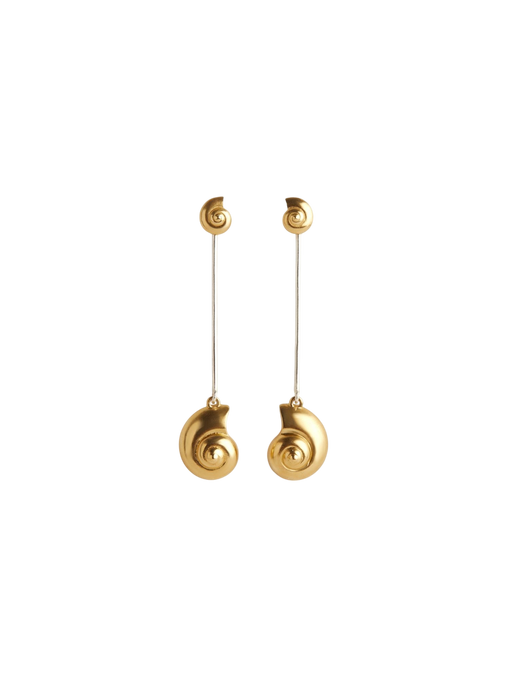 Inanna spiral mixed metal bar earrings photo