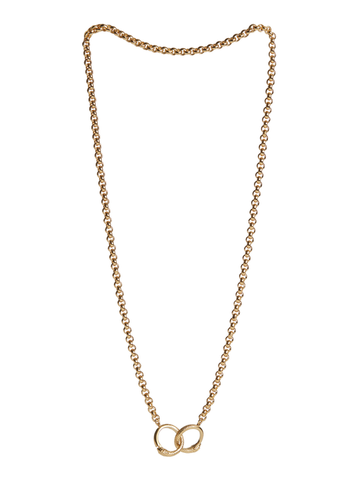 Ouroboros Chain Necklace In Gold Vermeil photo