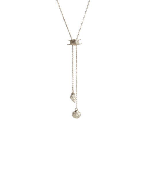 Mermaid's purse bolero necklace silver photo