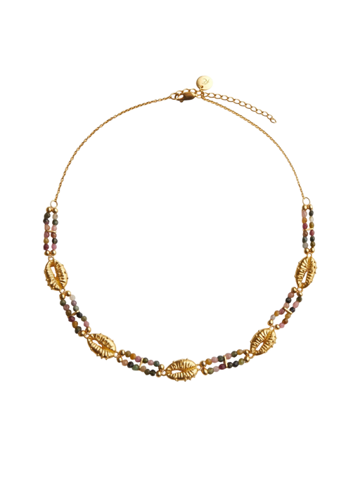 Aphrodite tourmaline choker necklace gold photo