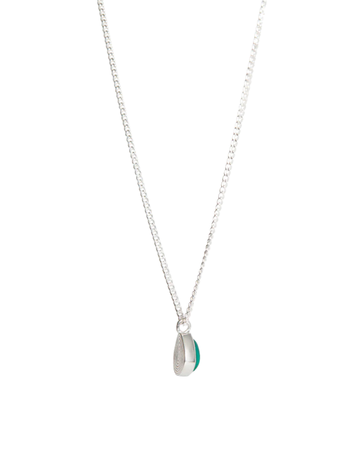 Apollo necklace green onyx silver