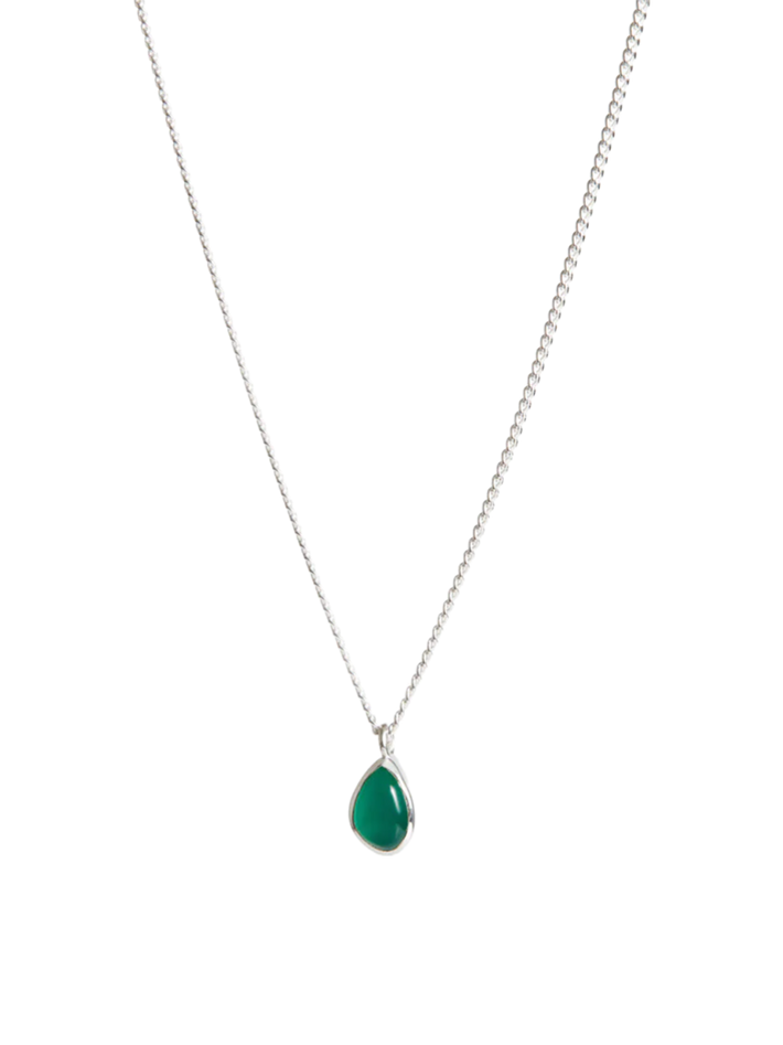 Apollo necklace green onyx silver