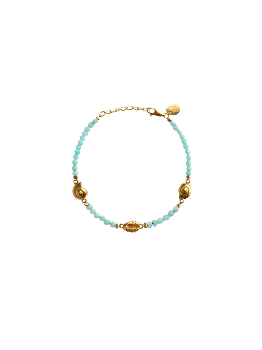 Inanna spiral amazonite bracelet gold photo