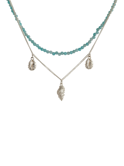 Thalassa amazonite layered necklace silver photo