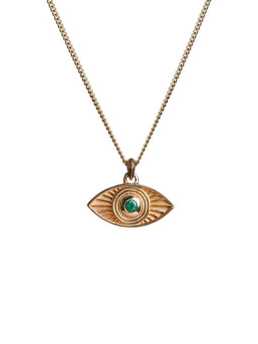 Rays of light emerald pendant necklace photo
