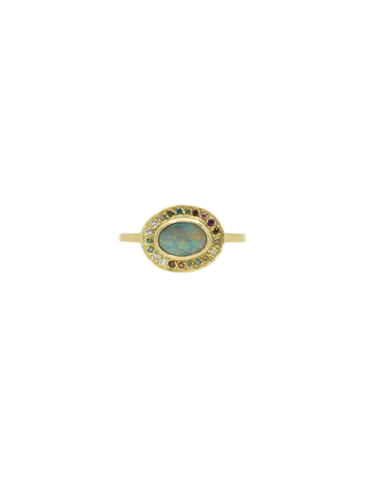 Swirling opal spectrum ring photo