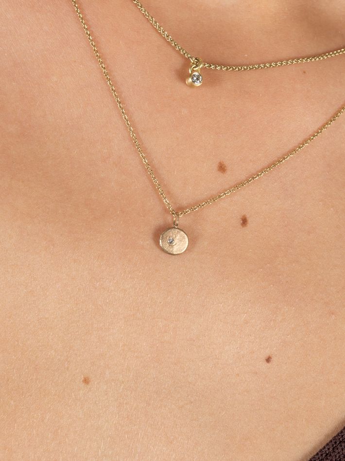Freckle diamond necklace