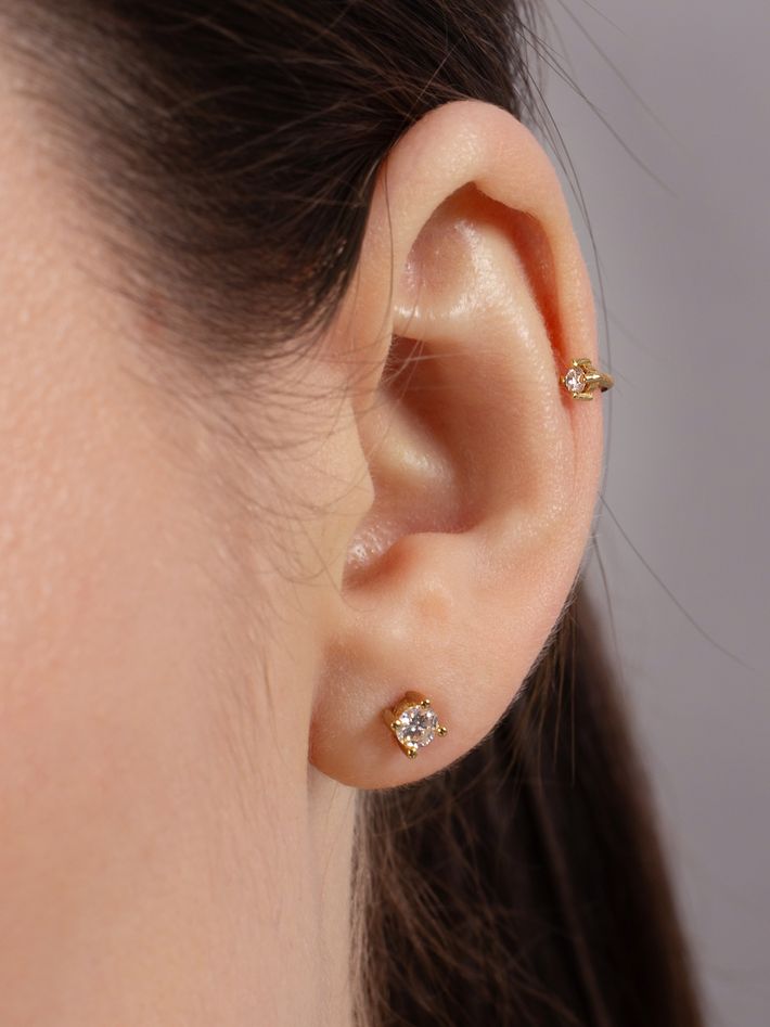 Solitaire earrings