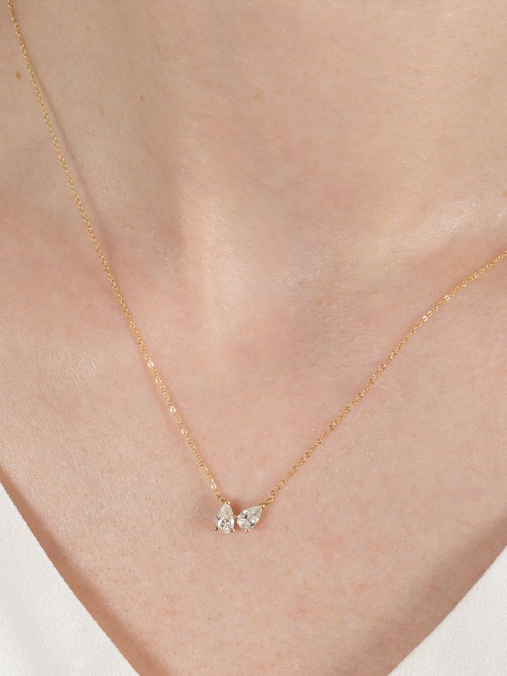 Double pear necklace