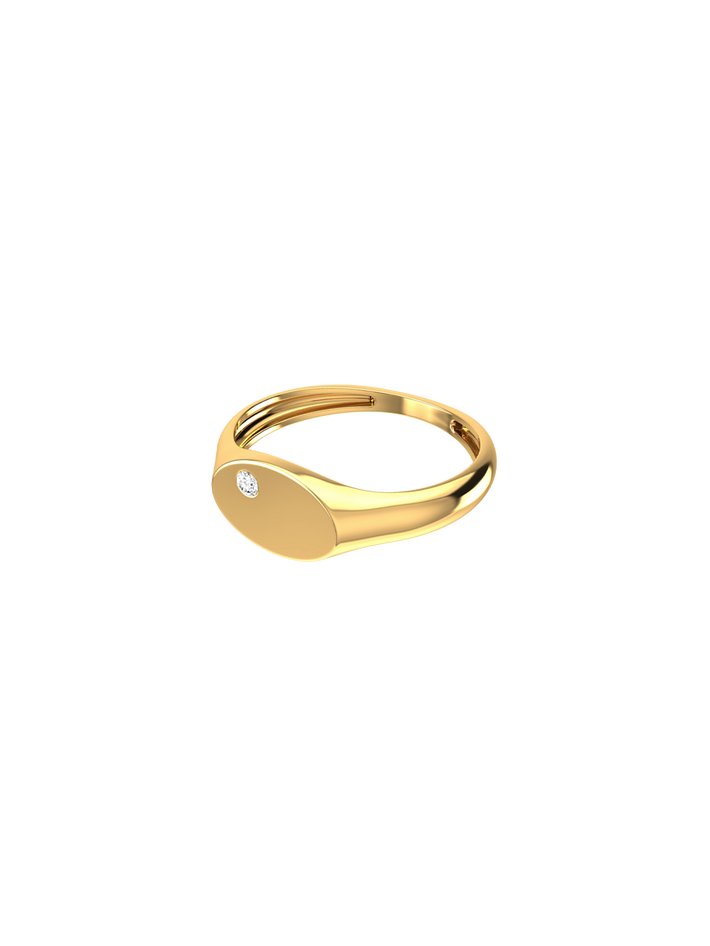 Oval signet ring