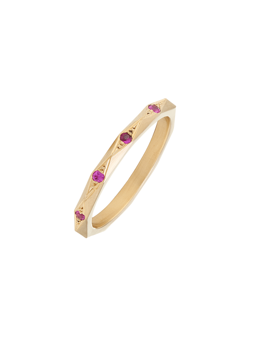 Pink sapphire facet ring  photo