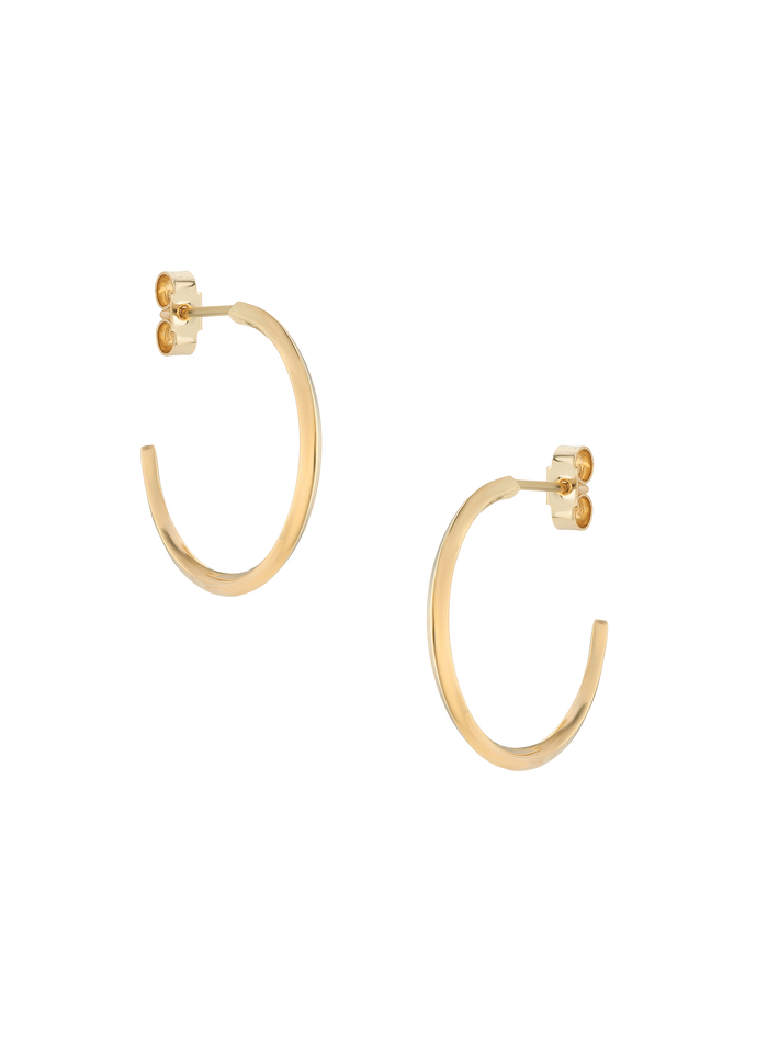 Large gold edge hoops