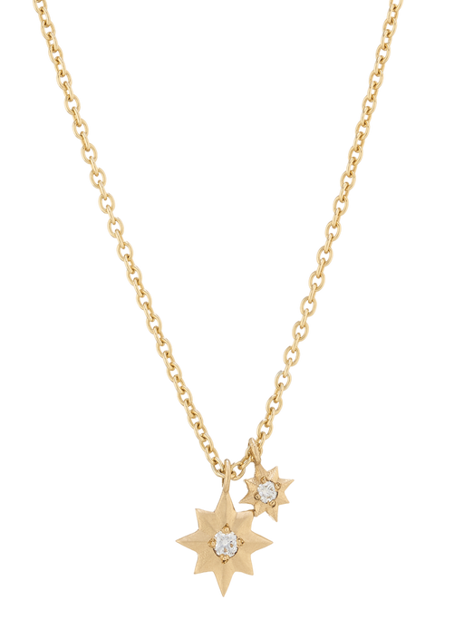 Double diamond star necklace photo