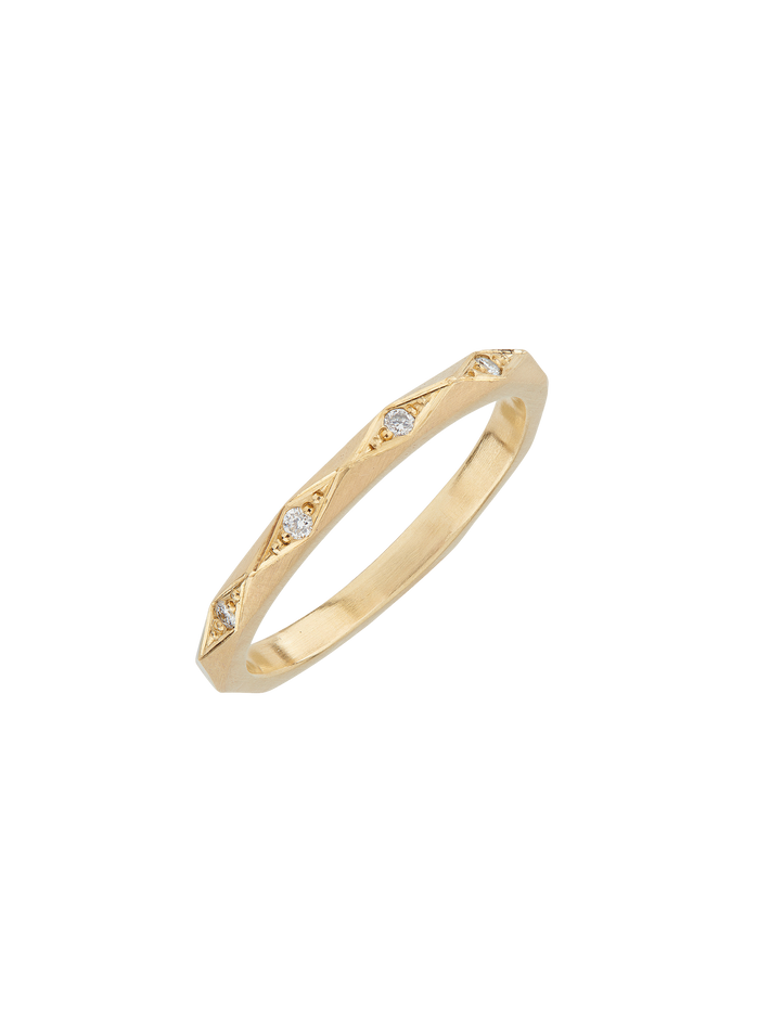 Diamond facet ring