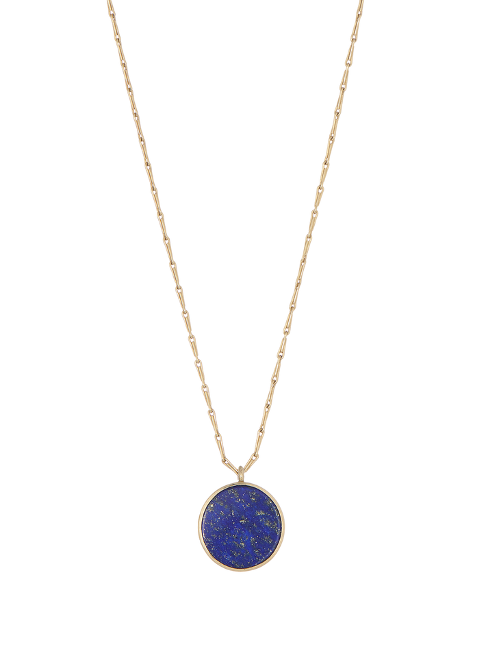 Lapis lazuli pendant chain necklace