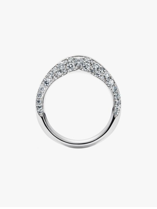 Single pavé diamond ring photo