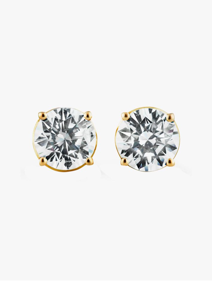 Solitaire 0.3ct diamond earrings