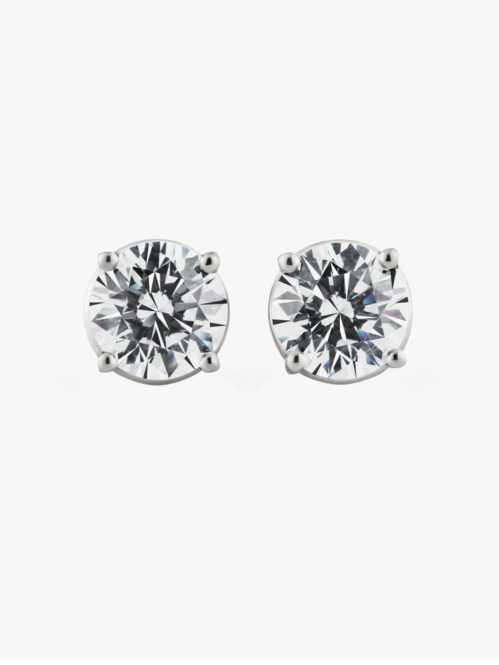 Solitaire 0.3ct diamond earrings