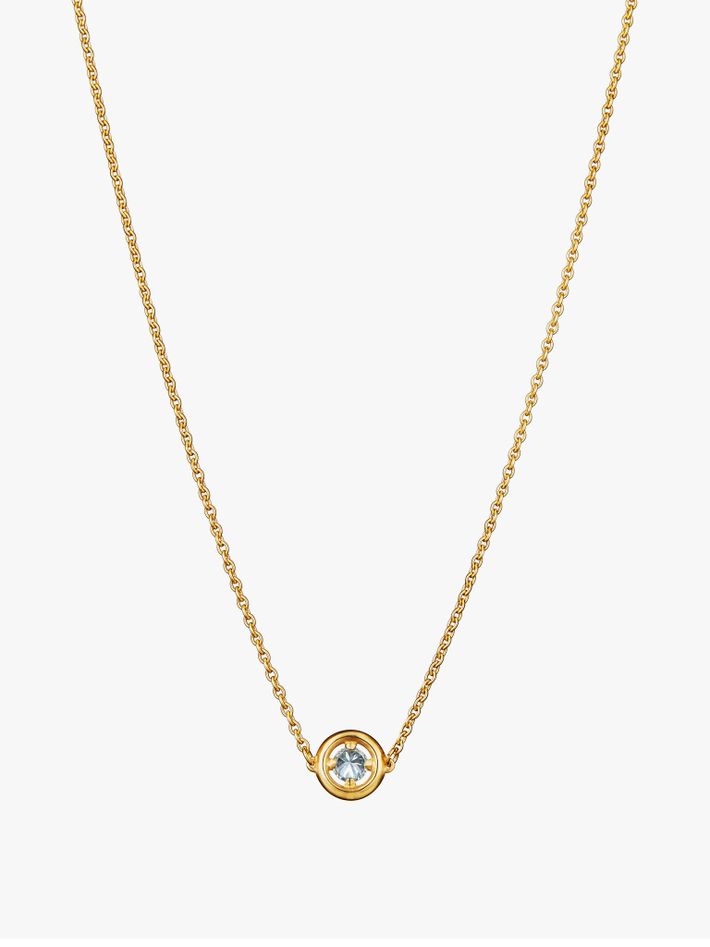 Solitaire 0.3ct diamond pendant necklace