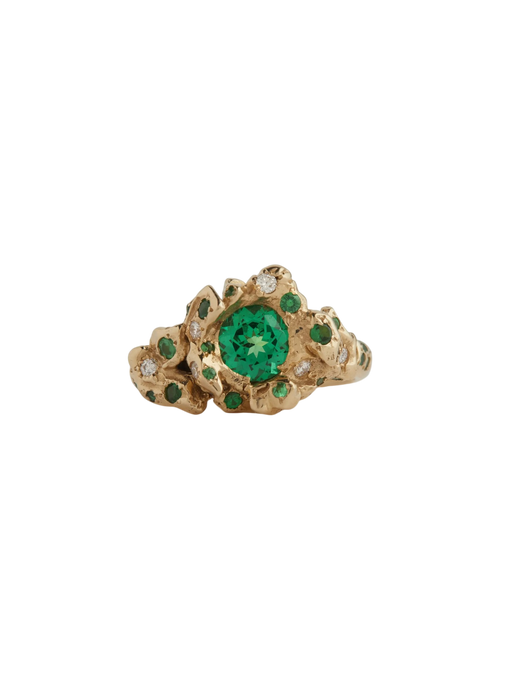 Green Garnet Goddess Sunken Treasure Ring photo