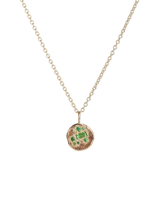 Dainty Green Garnet Treasure Necklace photo