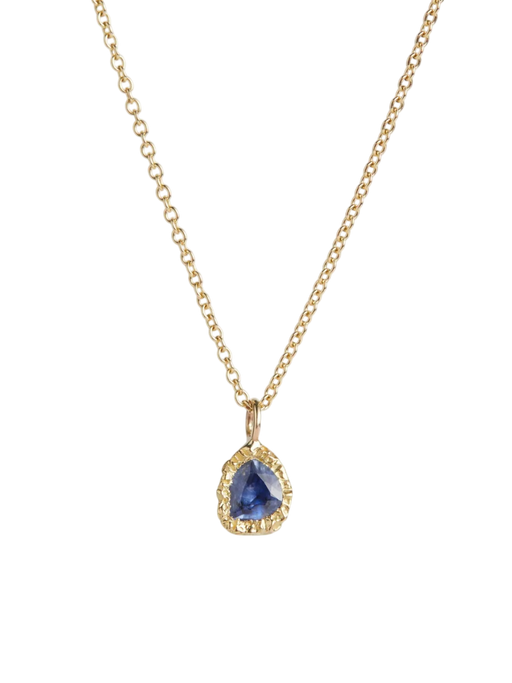 Blue Sapphire Nugget Necklace photo