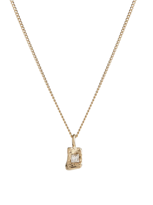 18ct Gold Diamond Rock Necklace photo