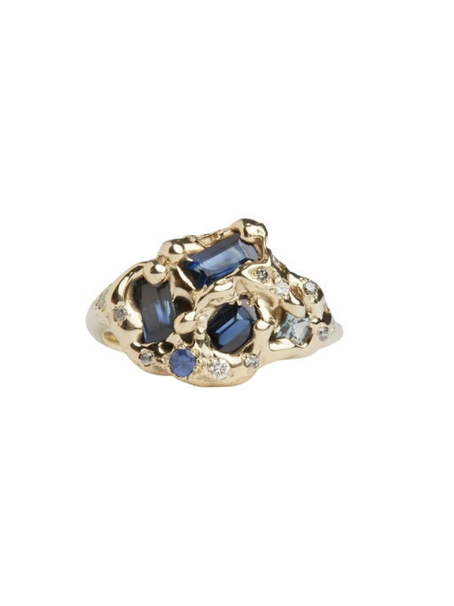 Lost Treasure Blue Sapphire & Diamond Ring photo