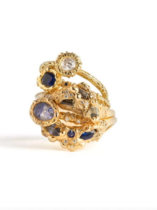 18ct Gold Diamond Solitaire Treasure Ring photo