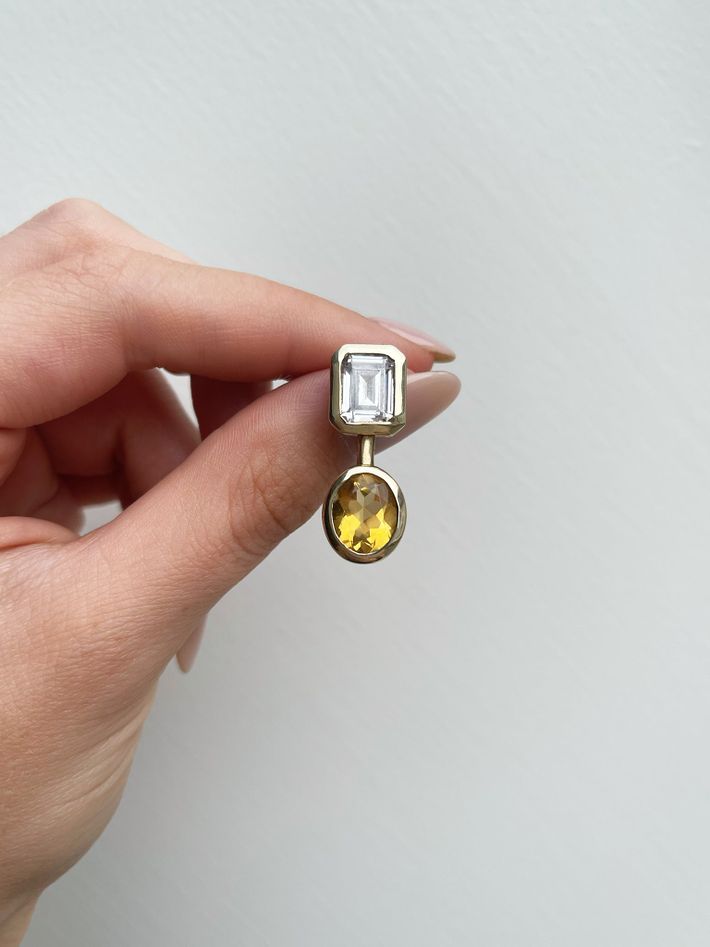 The fitzgerald topaz and citrine earrings